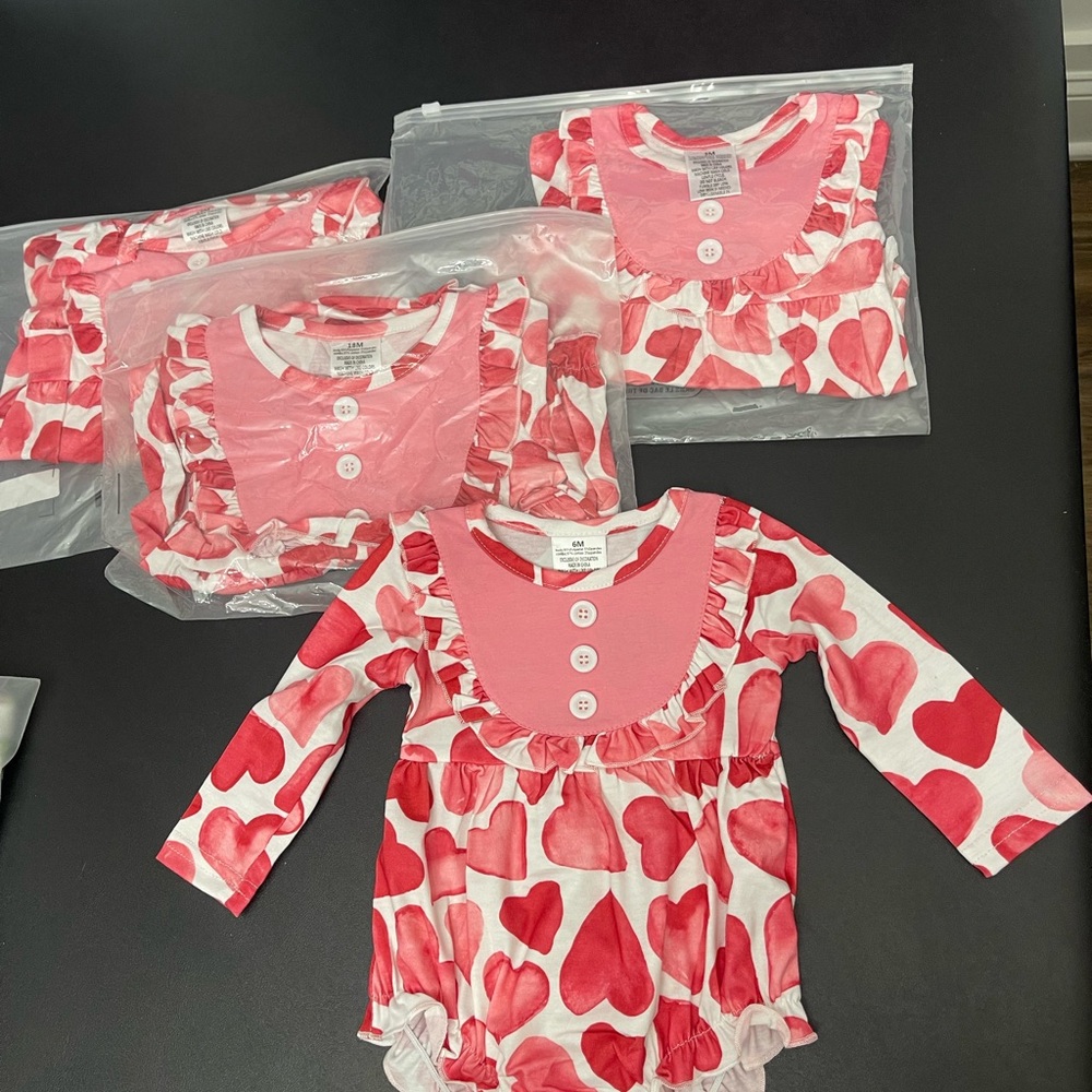 Baby Heart Print Romper